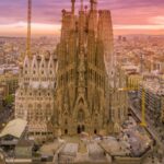 Captivating Aerial View: Discovering the Majestic Sagrada Familia in Barcelona