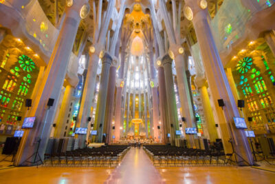 Exploring the Majestic Interior of La Sagrada Familia in Barcelona