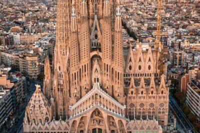 Discover the Breathtaking Aerial View of Barcelona's Sagrada Familia