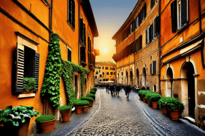 Trastevere Bohemio, Gastronomía Auténtica Roma, Arte Villa Borghese