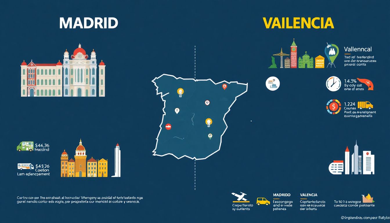Comparativa de costos de vida: Madrid vs Valencia
