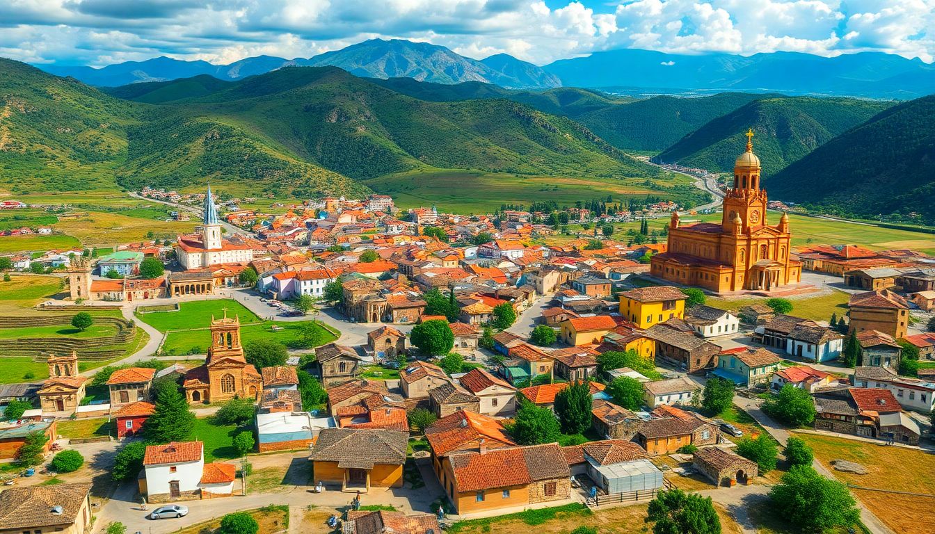 Comparativa entre el pueblo más grande y otros pueblos de la provincia