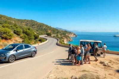 Cómo llegar a Ksamil desde Sarandë, Tirana o Corfú: coche, bus y excursiones 2026 Cómo llegar a Ksamil desde Sarandë, Tirana o Corfú: coche, bus y excursiones 2026